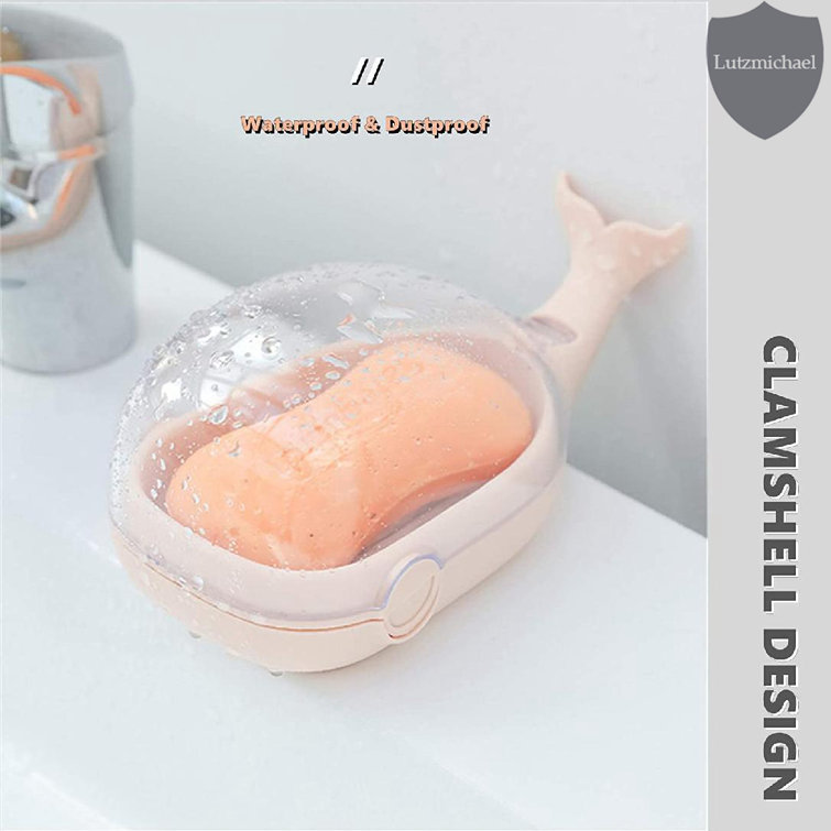 Dovecove Soap Dish Soap Saver Tray With Transparent Lid Wayfair Canada